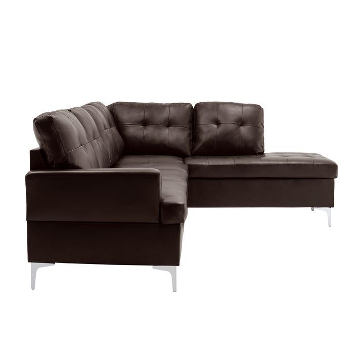 Barrington 2 Piece Sectional In Brown 8378Brw | Homelegance