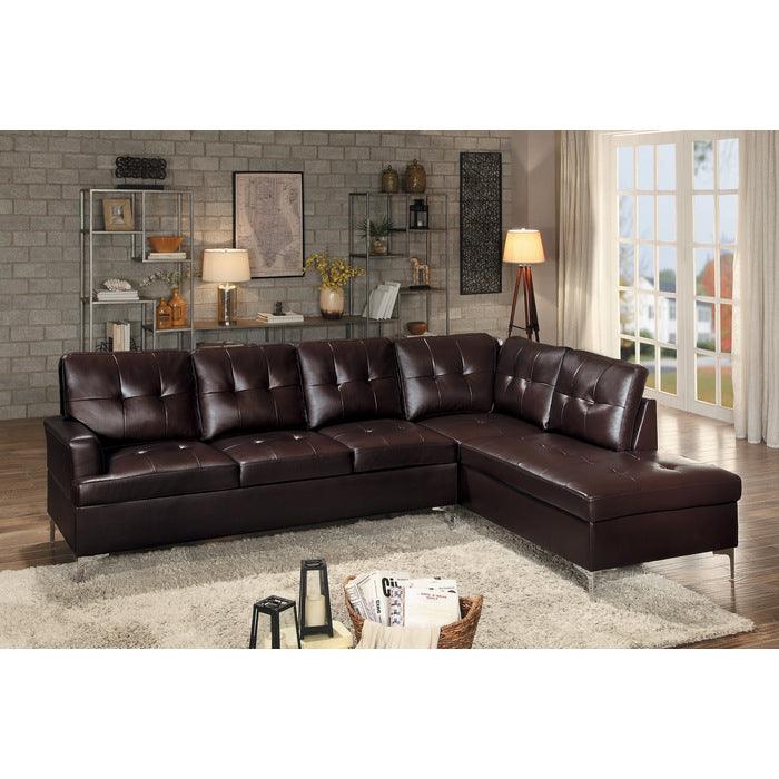 Barrington 2 Piece Sectional In Brown 8378Brw | Homelegance