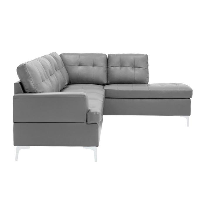 Barrington 2 Piece Sectional In Grey 8378Gry | Homelegance