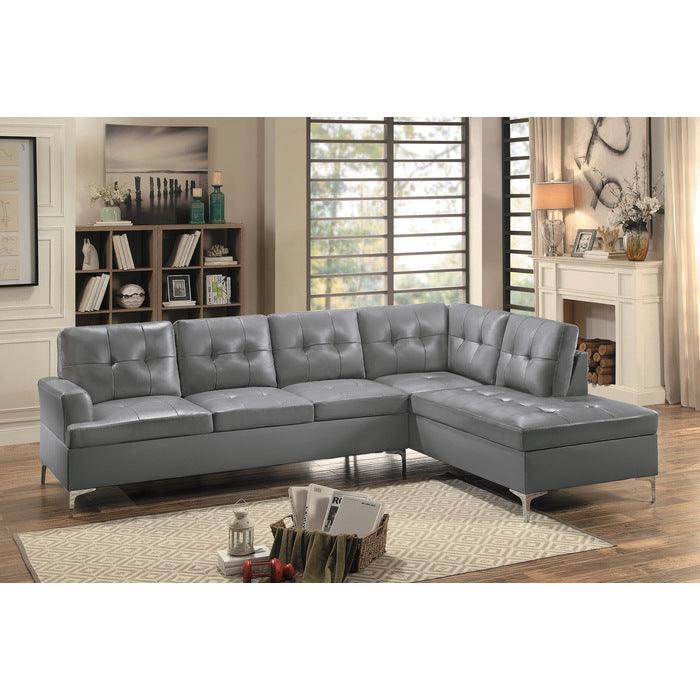 Barrington 2 Piece Sectional In Grey 8378Gry | Homelegance