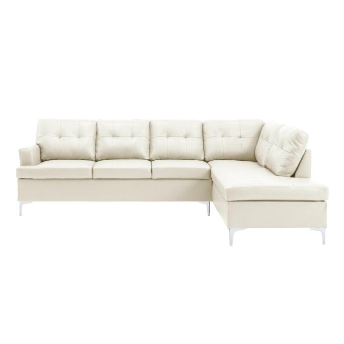 Barrington 2-Piece Sectional With Right Chaise 8378Wht*2 | Homelegance