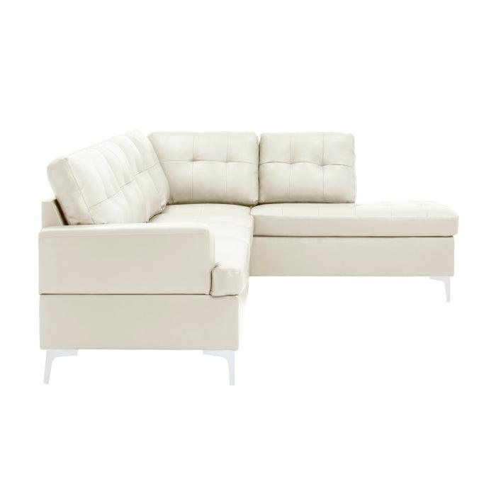 Barrington 2-Piece Sectional With Right Chaise 8378Wht*2 | Homelegance