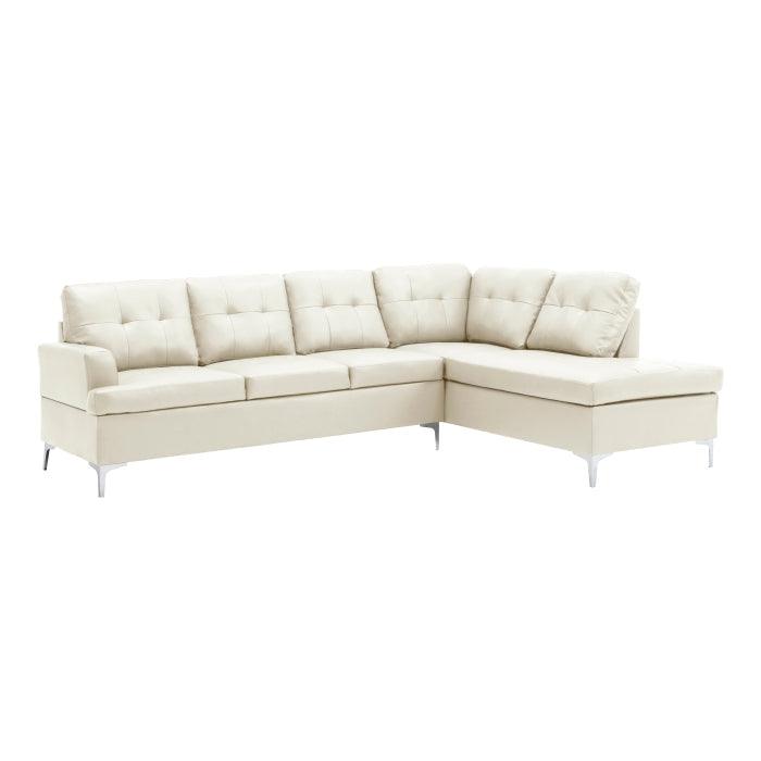 Barrington 2-Piece Sectional With Right Chaise 8378Wht*2 | Homelegance