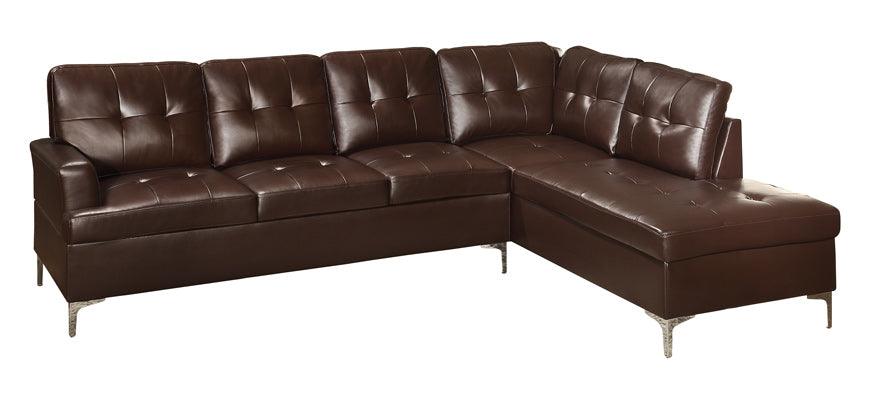 Barrington 2 Piece Sectional In Brown 8378Brw | Homelegance