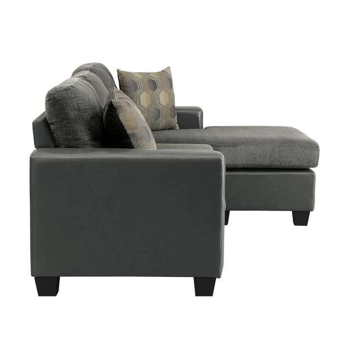 Slater Reversible Sofa Chaise In Gray 8401Gy-3Sc | Homelegance