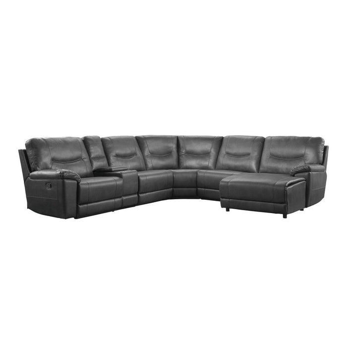 Columbus 6-Piece Modular Reclining Sectional With Right Chaise 8490Gry-6Lrrc | Homelegance