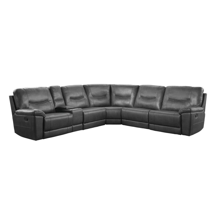 Columbus 6-Piece Modular Reclining Sectional 8490Gry-6Lrrr | Homelegance