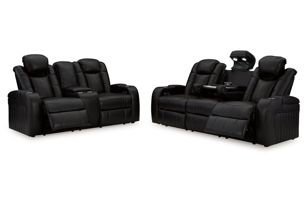 Caveman Den Midnight Power Reclining Living Room Set