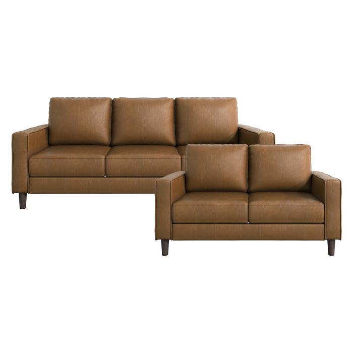 Malcolm 2 Piece Sofa Set In Brown 9203Brw*2 | Homelegance