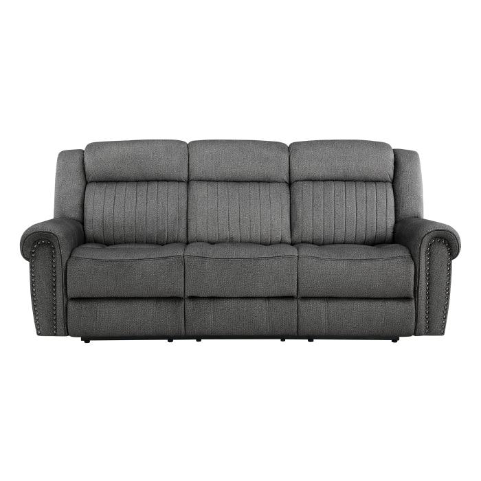 Brennen Power Double Reclining Sofa In Charcoal 9204Cc-3Pw | Homelegance