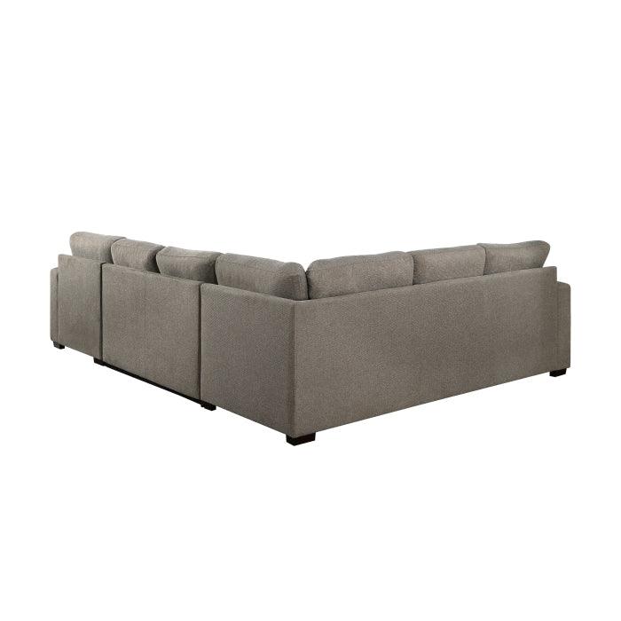 Elton 3-Piece Sectional With Pull-Out Bed And Right Chaise With Hidden Storage In Brown 9206Br*33Lrc | Homelegance