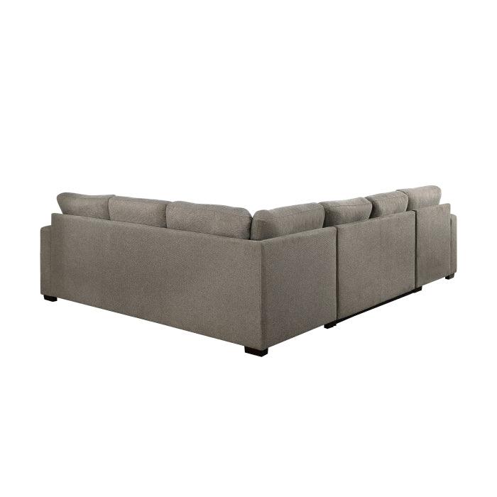 Elton 3-Piece Sectional With Pull-Out Bed And Left Chaise With Hidden Storage In Brown 9206Br*3Lc3R | Homelegance