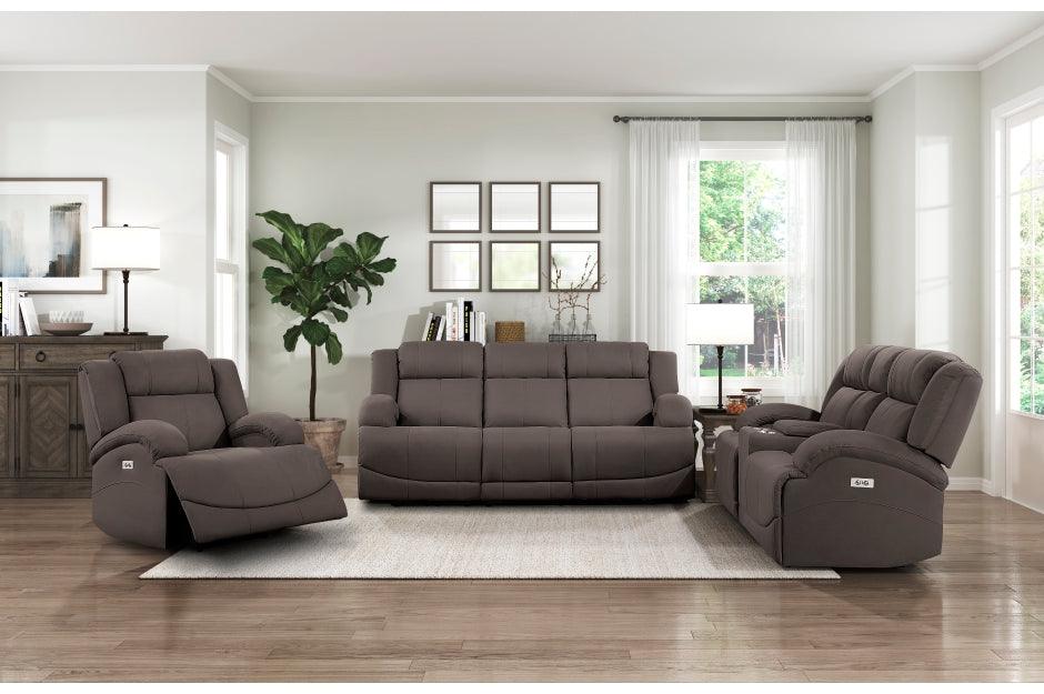 Camryn 3 Piece Power Reclining Living Room Set In Chocolate 9207Chc*3Pw | Homelegance