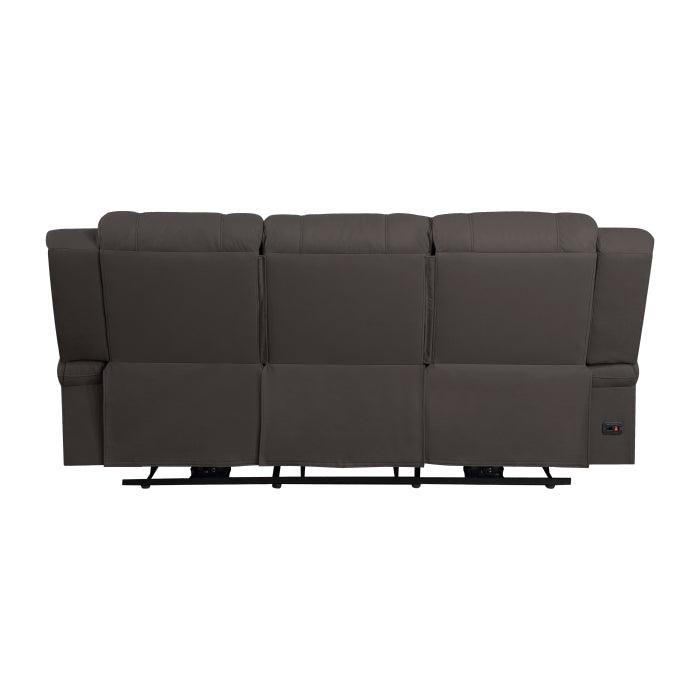 Camryn Power Double Reclining Sofa In Chocolate 9207Chc-3Pw | Homelegance