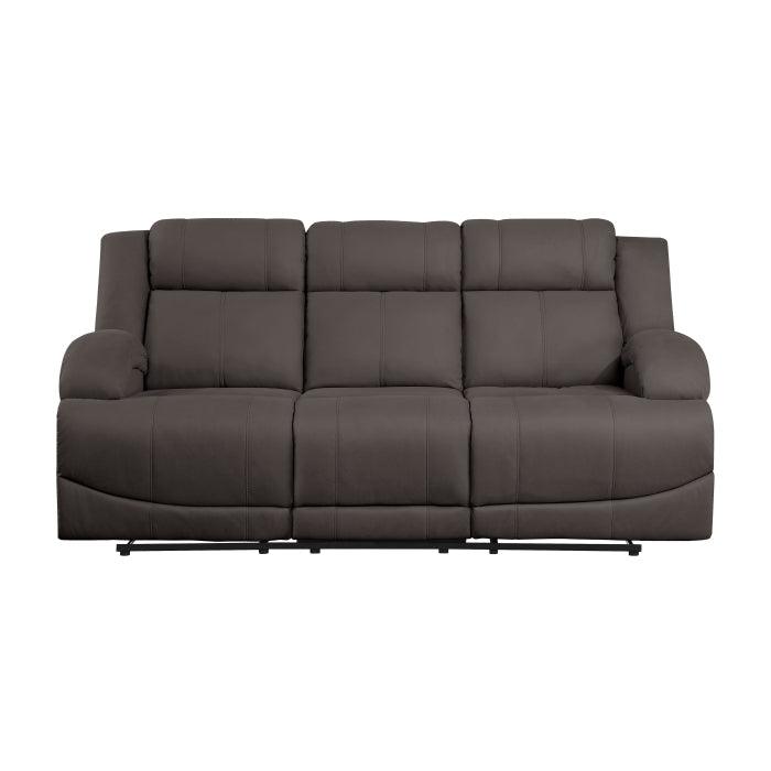 Camryn Double Reclining Sofa In Chocolate 9207Chc-3 | Homelegance