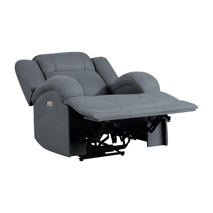 Camryn Power Reclining Chair In Graphite Blue 9207Gpb-1Pw | Homelegance