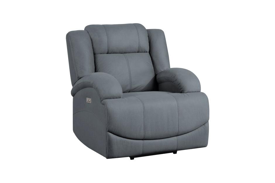 Camryn 3 Piece Power Double Reclining Living Room Set In Graphite Blue 9207Gpb*3Pw | Homelegance