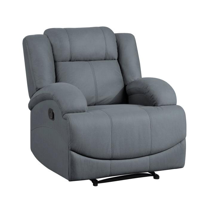 Camryn 3 Piece Reclining Living Room Set In Graphite Blue 9207Gpb*3 | Homelegance
