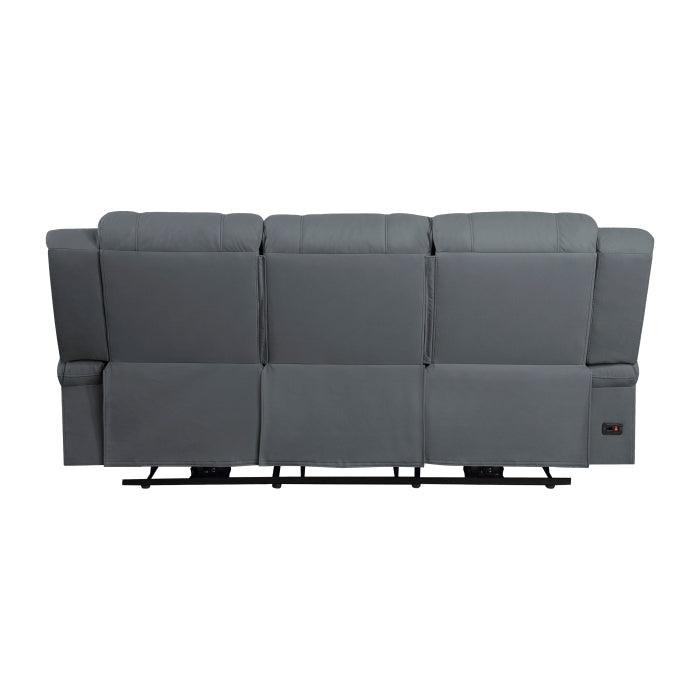 Camryn Power Double Reclining Sofa In Graphite Blue 9207Gpb-3Pw | Homelegance