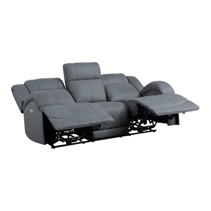 Camryn Power Double Reclining Sofa In Graphite Blue 9207Gpb-3Pw | Homelegance
