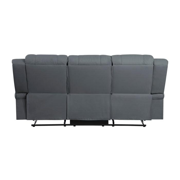 Camryn Double Reclining Sofa In Graphite Blue 9207Gpb-3 | Homelegance
