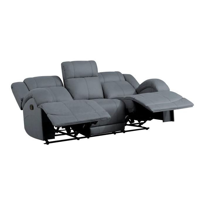 Camryn Double Reclining Sofa In Graphite Blue 9207Gpb-3 | Homelegance