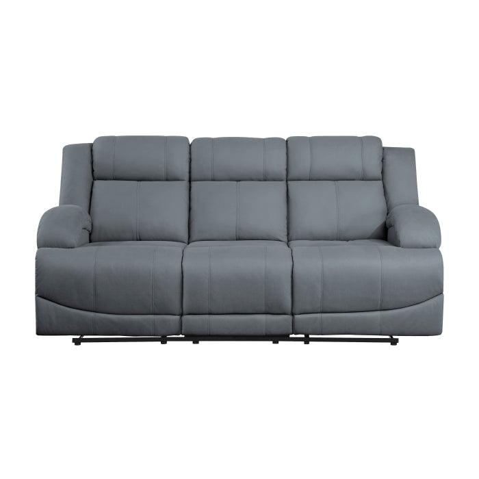 Camryn Double Reclining Sofa In Graphite Blue 9207Gpb-3 | Homelegance