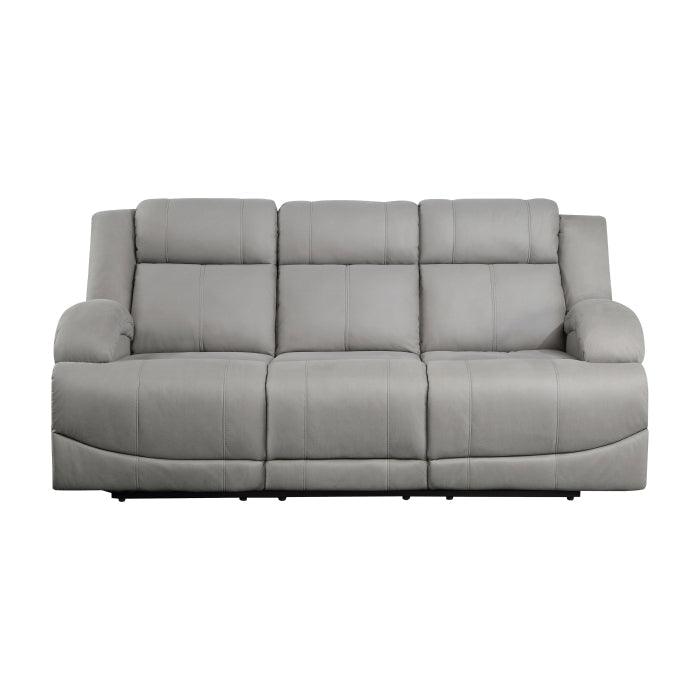 Camryn Power Double Reclining Sofa In Gray 9207Gry-3Pw | Homelegance