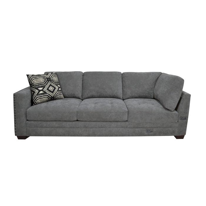 Sidney 3-Piece Sectional With Storage Ottoman And Usb Ports In Gray 9212Gry*3Ot | Homelegance