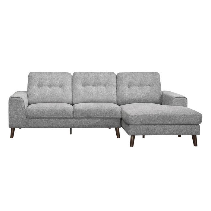 Alexia 2 Piece Sectional With Right Chaise In Gray 9300Gy*Sc | Homelegance