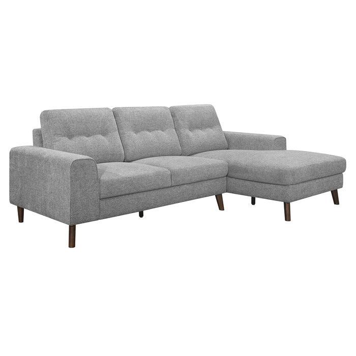 Alexia 2 Piece Sectional With Right Chaise In Gray 9300Gy*Sc | Homelegance