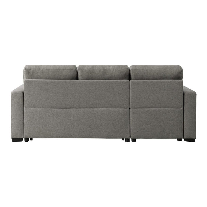 Cornish 2 Piece Reversible Sectional With Pull-Out Bed And Hidden Storage In Gray 9314Gy*Sc | Homelegance