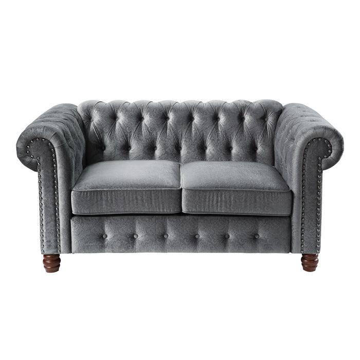 Welwyn Love Seat In Dark Gray 9326Dg-2 | Homelegance