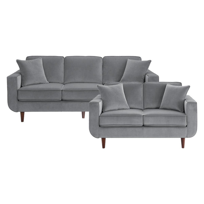 Rand 2 Piece Living Room Set In Gray 9329Gy-3-2 | Homelegance