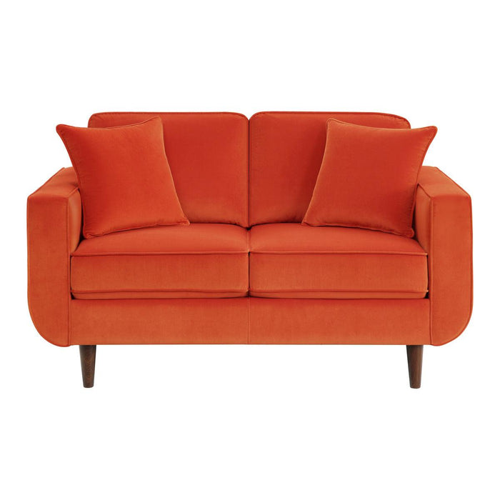 Rand Love Seat In Orange 9329Rn-2 | Homelegance