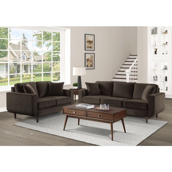 Rand 2 Piece Living Room Set In Chocolate 9329Ch-3-2 | Homelegance