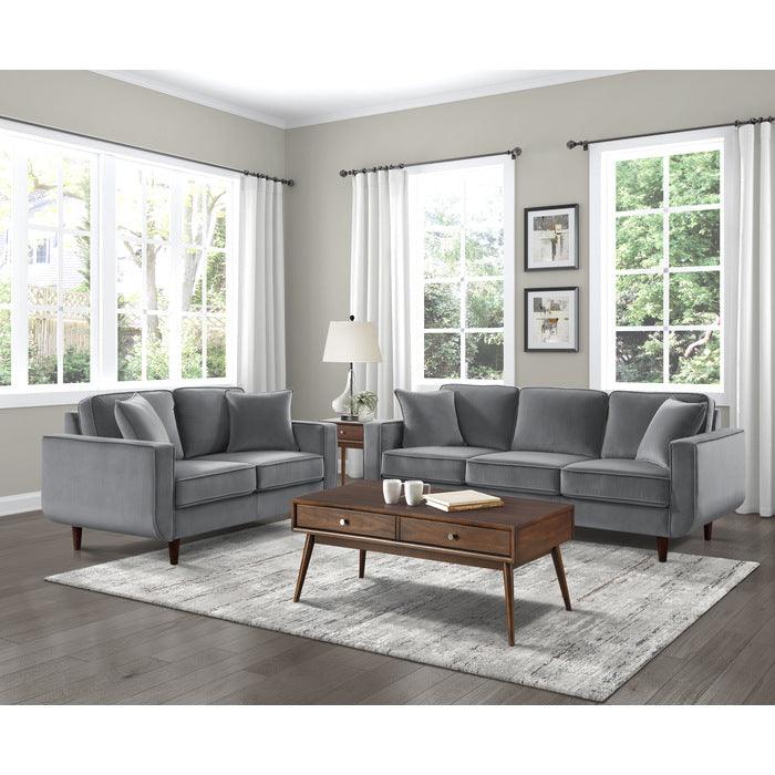 Rand 2 Piece Living Room Set In Gray 9329Gy-3-2 | Homelegance