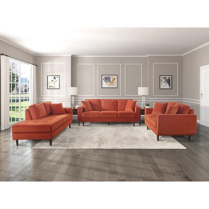 Rand 3 Piece Living Room Set In Orange 9329Rn-3-2-5 | Homelegance