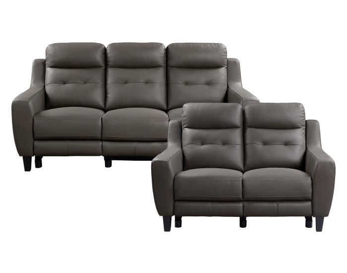 Conrad 2 Piece Double Reclining Sofa Set In Grayish Brown 9337Gb*2Pw | Homelegance