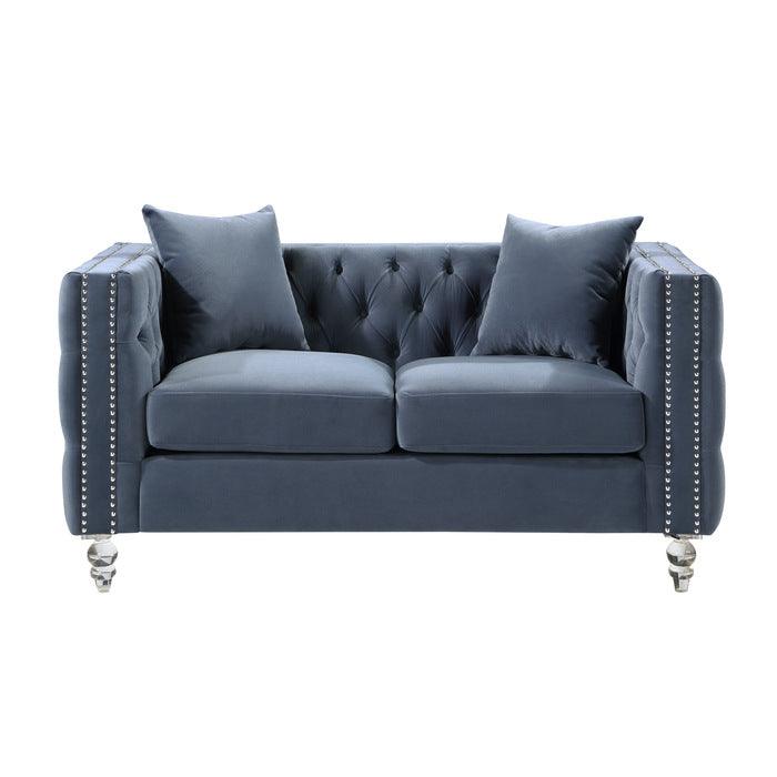 Orina Love Seat In Blue 9349Dbu-2 | Homelegance
