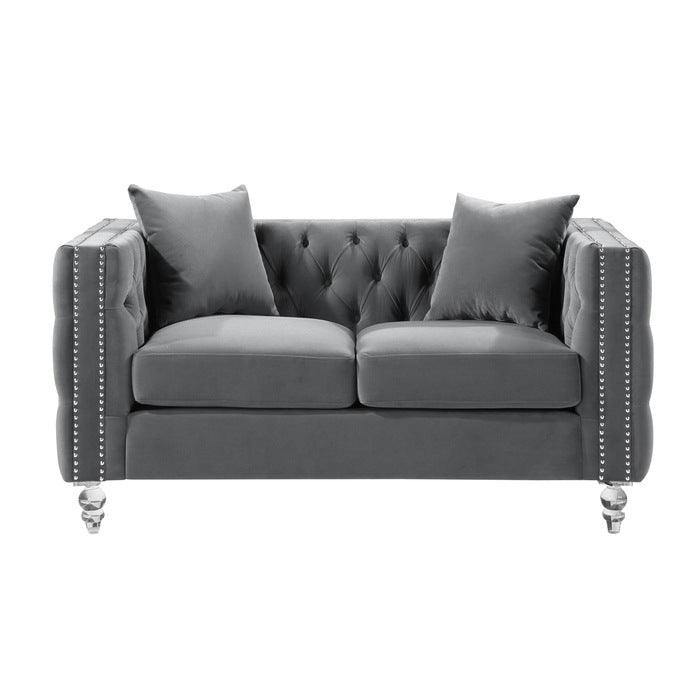 Orina Love Seat In Gray 9349Gry-2 | Homelegance