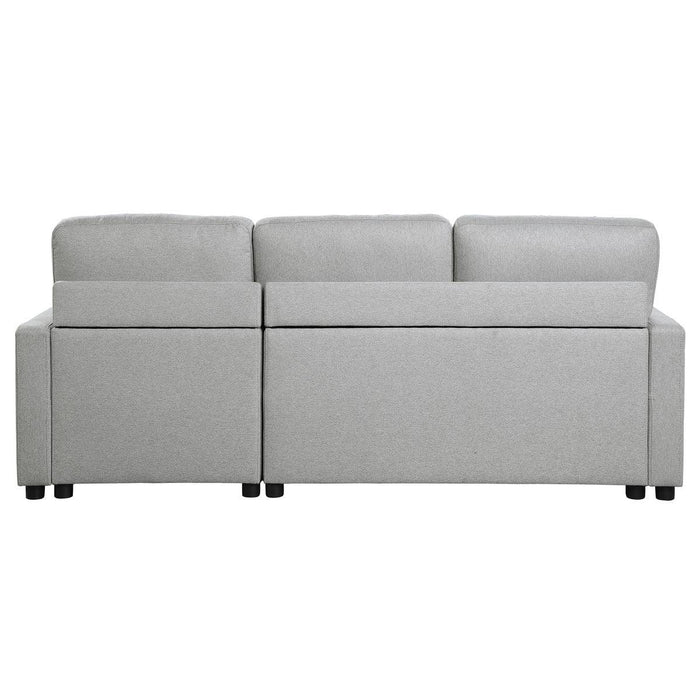 Brandolyn 2 Piece Reversible Sectional With Pull-Out Bed And Hidden Storage In Light Gray 9359Gry*Sc | Homelegance