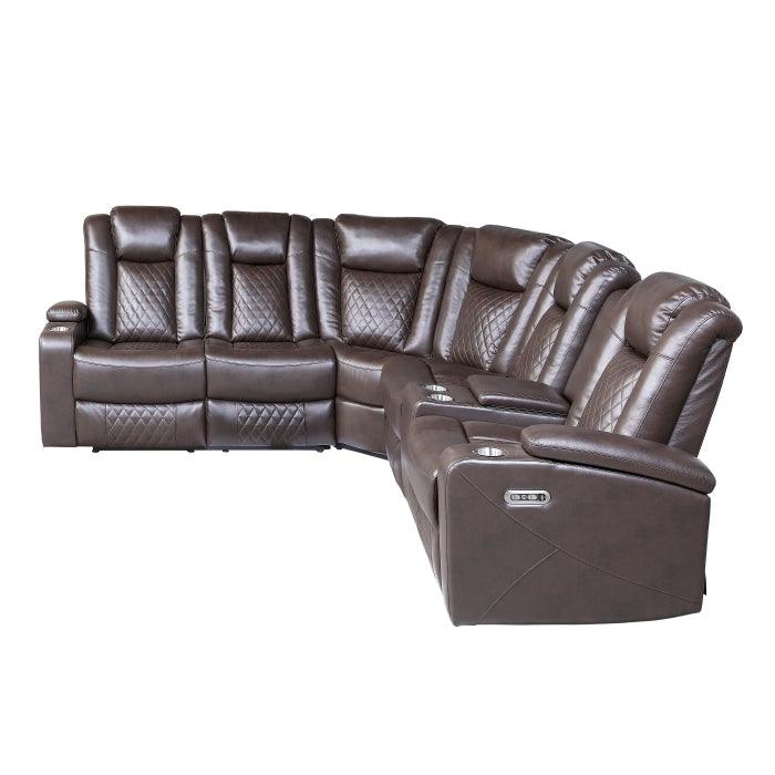 Caelan 3-Piece Reclining Sectional 9366Db*Sc | Homelegance