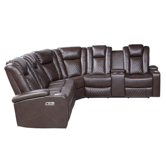 Caelan 3-Piece Reclining Sectional 9366Db*Sc | Homelegance