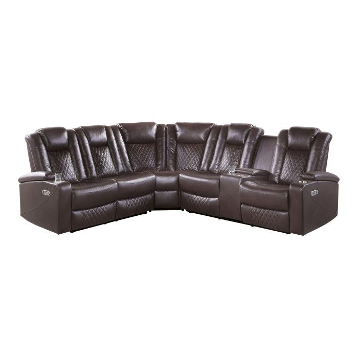 Caelan 3-Piece Reclining Sectional 9366Db*Sc | Homelegance