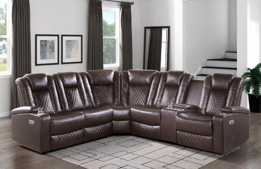 Caelan 3-Piece Reclining Sectional 9366Db*Sc | Homelegance