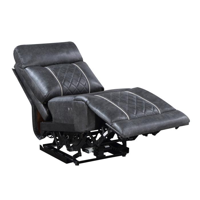 Gabriel 6-Piece Modular Power Reclining Sectional With Left Chaise In Gray 9377Gry*6Lcrrpw | Homelegance