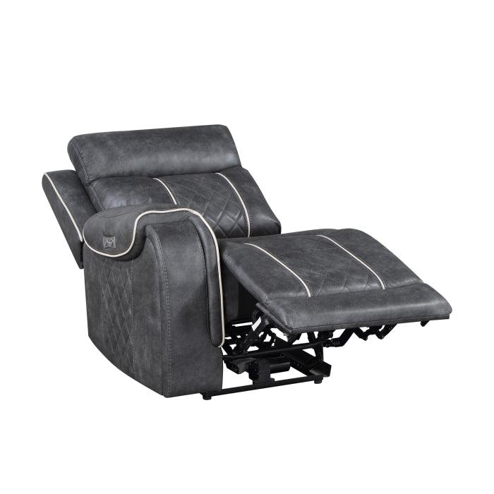 Gabriel 6-Piece Modular Power Reclining Sectional In Gray 9377Gry*6Lrrrpw | Homelegance