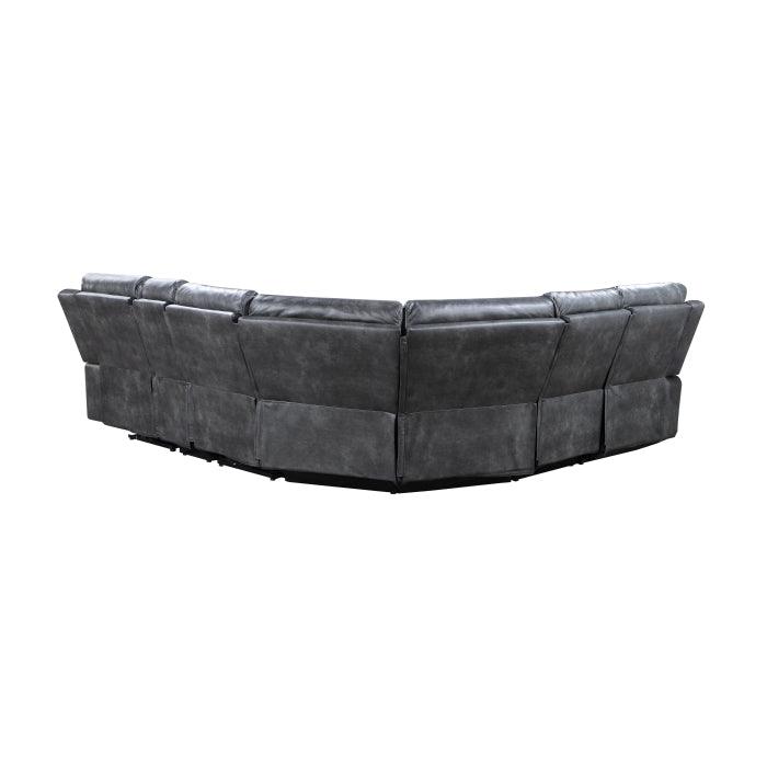 Gabriel 6-Piece Modular Power Reclining Sectional With Left Chaise In Gray 9377Gry*6Lcrrpw | Homelegance