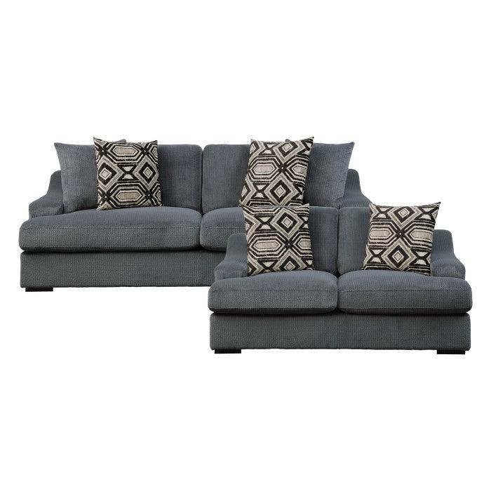 Orofino 2 Piece Sofa Set In Dark Gray 9404Dg*2 | Homelegance